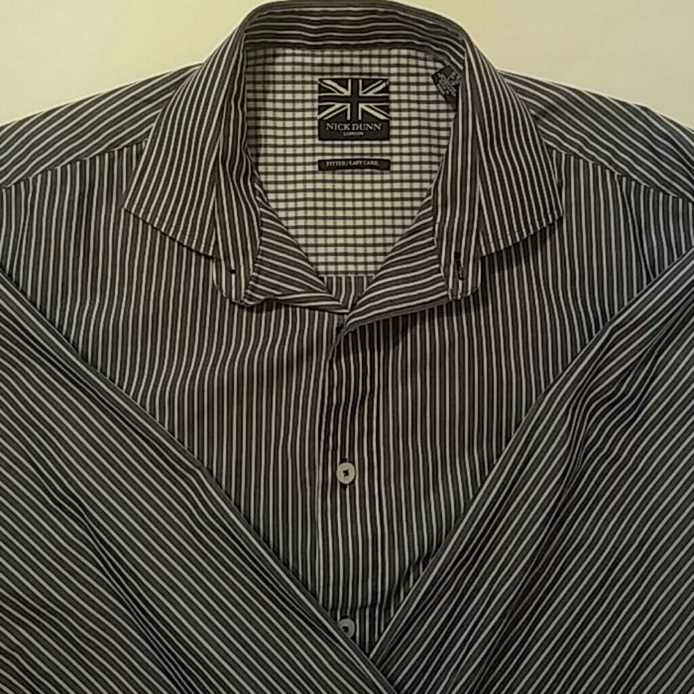 Nick Dunn London Men Large 16-16 1/2 - 34/35 Shirt